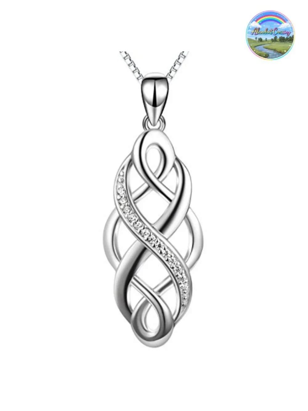 925 Sterling Silver Celtic Knot Pendant Necklace 18